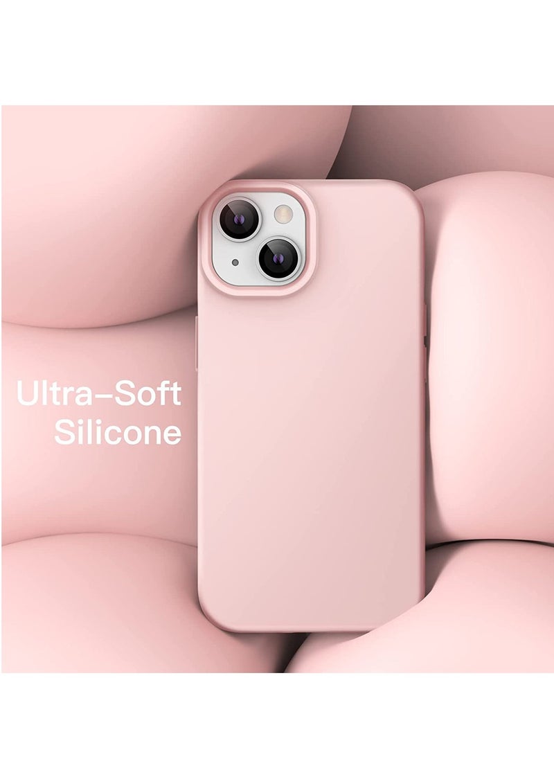 Silicone Case for iPhone 14 6.1-Inch, Silky-Soft Touch Full-Body Protective Phone Case, Shockproof Cover with Microfiber Lining (Pink) - Image 4