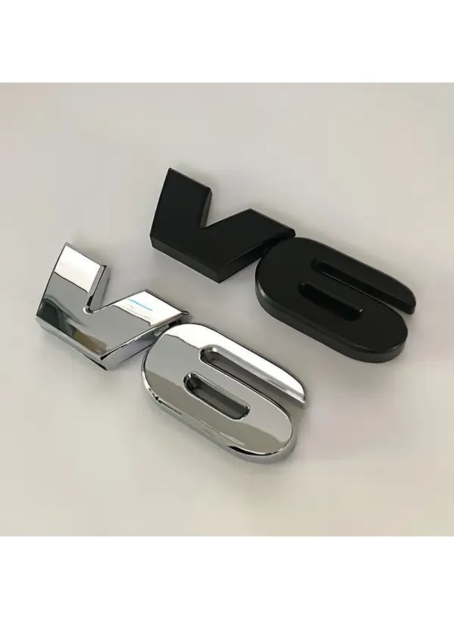 Red V6 Engine Emblem Sticker Universal Fit for Bumper Trunk Car Accessory - Image 5