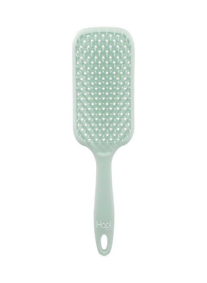 Cricket Hapi De-Knot Delight Detangler Brush Large - Featuring 154 Ultra-Soft Bristles, Flexible and Gentle Design, Fixed Bristles for Even Detangling, and an Ergonomic Wide Brush Head - Light Green - Image 1
