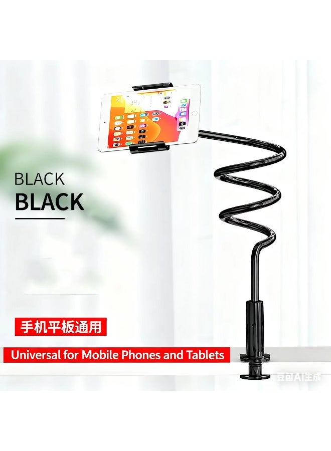 Flat bracket mobile phone bracket lazy bracket adjustable gooseneck long arm bed bracket 3.5-11 inch mobile phone flat bracket bedroom kitchen living room outdoor. - Image 1