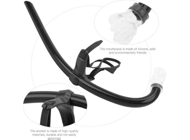 Frontal swimming snorkel – with a comfortable mouthpiece – ideal for recreational and training swimming - Image 5