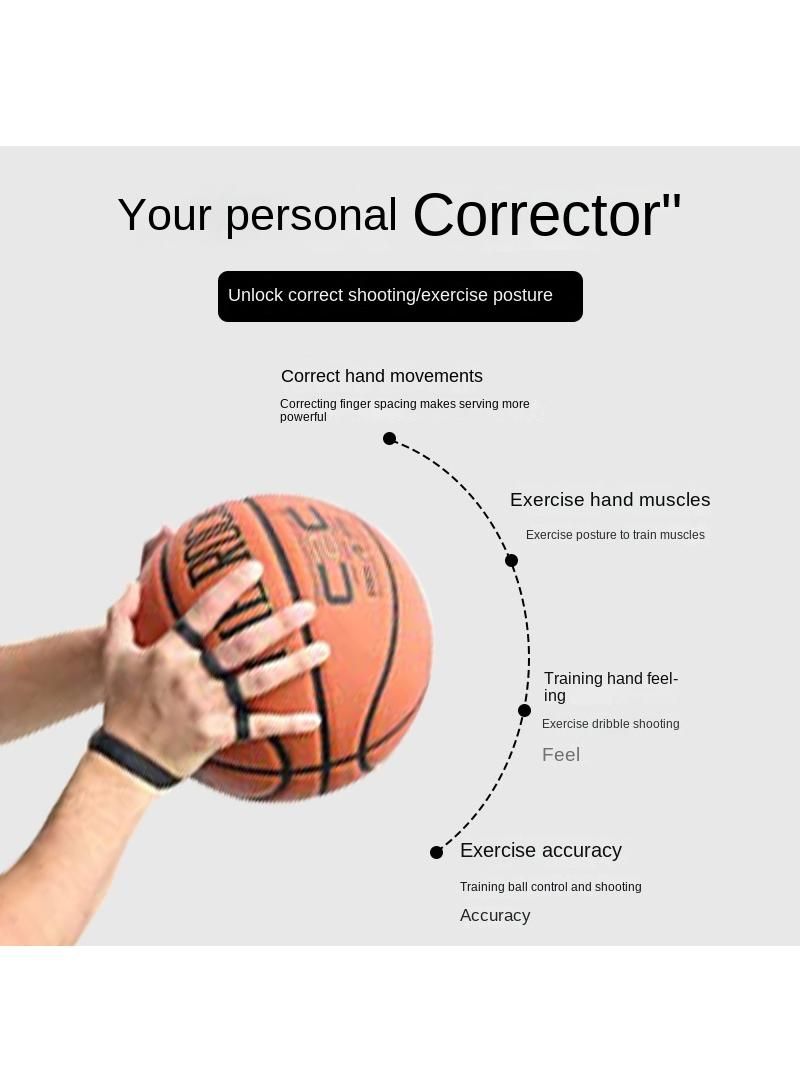 Generic Shooting Trainer Basketball Shooting Straightener Shooting Finger Corrector Three-point Posture Hand Fixer  - Image 2