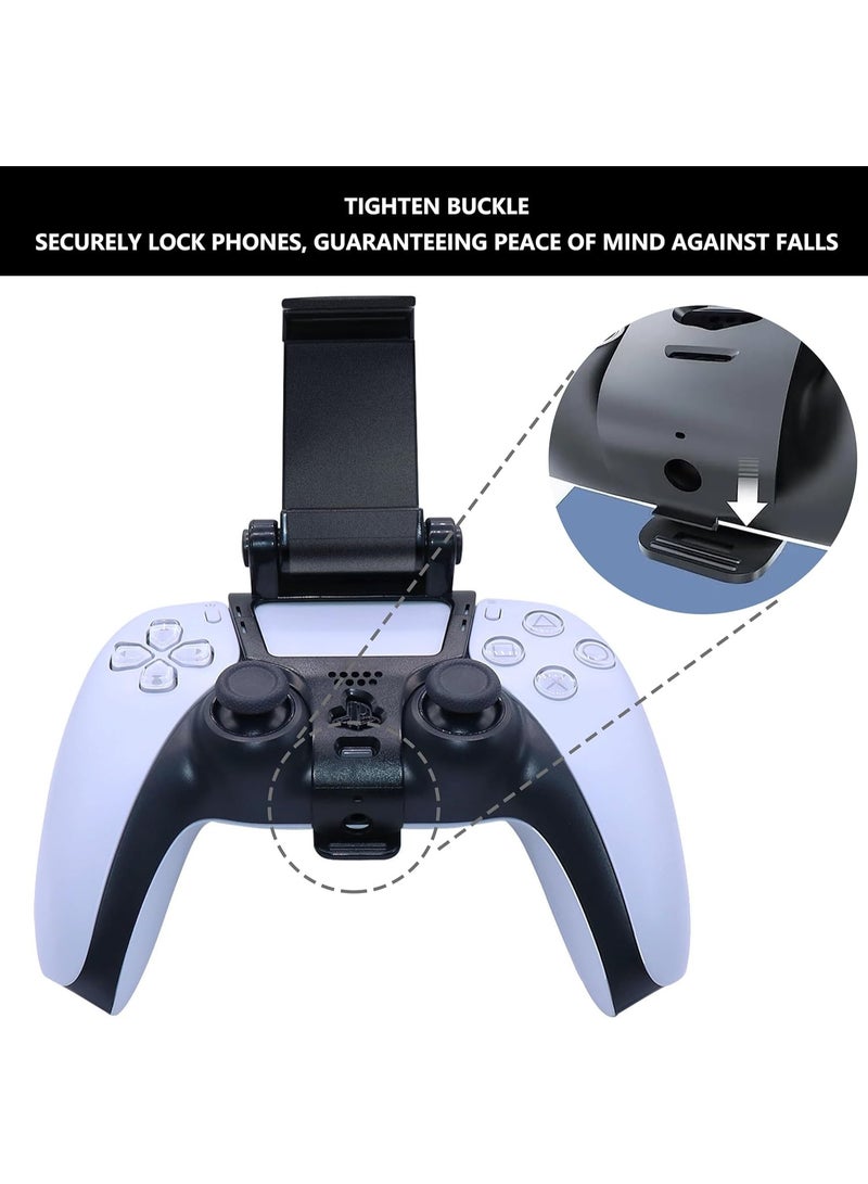 Controller Phone Mount for PS5,Mobile Game Adjustable Phone Holder Smart Clip for PS5 Controller, PS5 Remote Play Backbone Clip Compatible with Playstation 5 Dualsense Gaming Controller  - Image 4