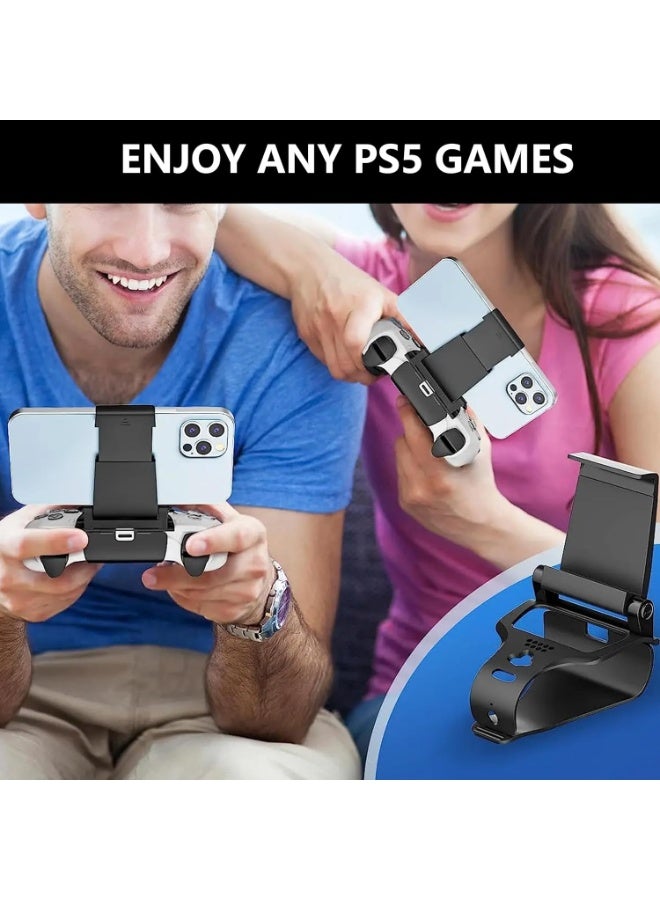 Controller Phone Mount for PS5,Mobile Game Adjustable Phone Holder Smart Clip for PS5 Controller, PS5 Remote Play Backbone Clip Compatible with Playstation 5 Dualsense Gaming Controller  - Image 2