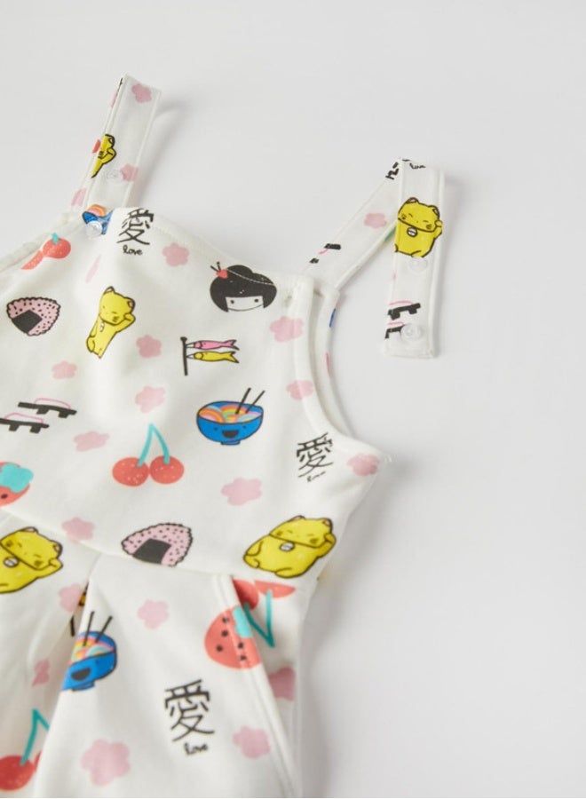 زيبي Short Jumpsuit for Girls 'Japan', White - Image 4