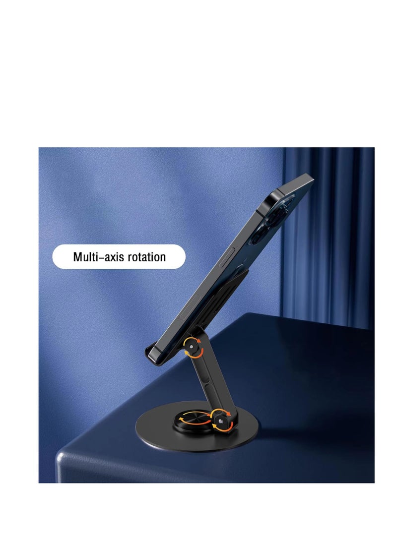 GERLAX Foldable Mobile Stand 360° Rotatable Phone Holder Compatible with 4-13 inch Phone or Tablet (Black) - Image 5