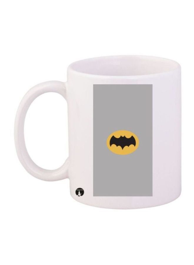 RKN Batman Printed Coffee Mug White/Grey/Yellow - Image 1