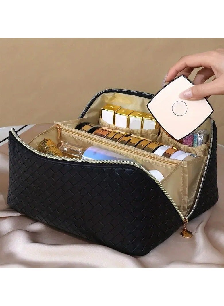 ORiTi Large apaciy Travel Cosmetic Bag Multifunctional Waterproof Portable Makeup Organizer Bag With Handle Ideal for Travel - Image 4