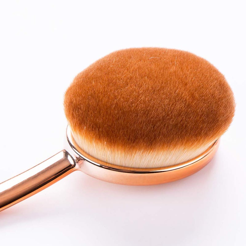 Yoseng Oval Foundation Brush Second Largest Toothbrush Makeup Brushes Fast Flawless Application Liquid Cream Powder Foundation Sunscreen(Medium) - Image 5