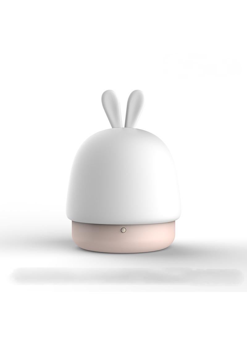 LED small night light eye protection silicone tapping light small rabbit small night light desk light pink