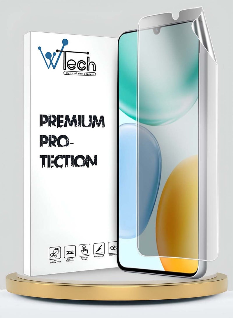 دبليو تيك هاتف Honor X5c Plus 4G 2025 مع واقي شاشة هيدروجيل فائق الجودة مضاد للتجسس / لحماية الخصوصية، رفيع ومرن (MSHFMP) - شفاف - Image 1