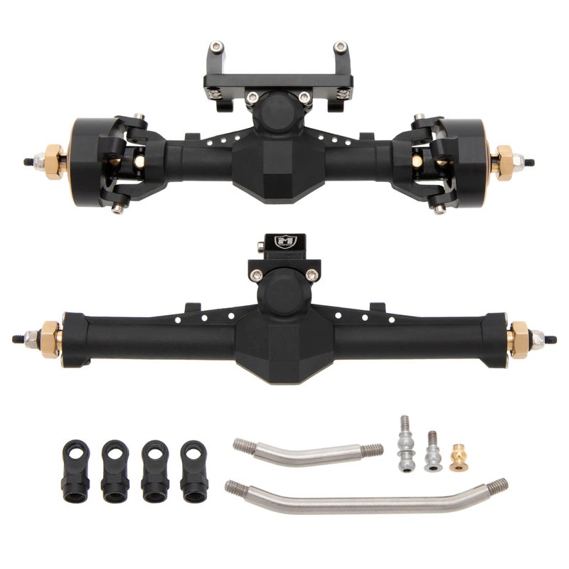 MEUS RACING Nylon SCX24 Axles with Isokinetic 3-Section CVD for Axial SCX24 C10 JLU Gladiator Bronco Deadbolt 1/24 RC Crawler, +5mm Widened and 52Â° Max. Steering Angle - Image 1