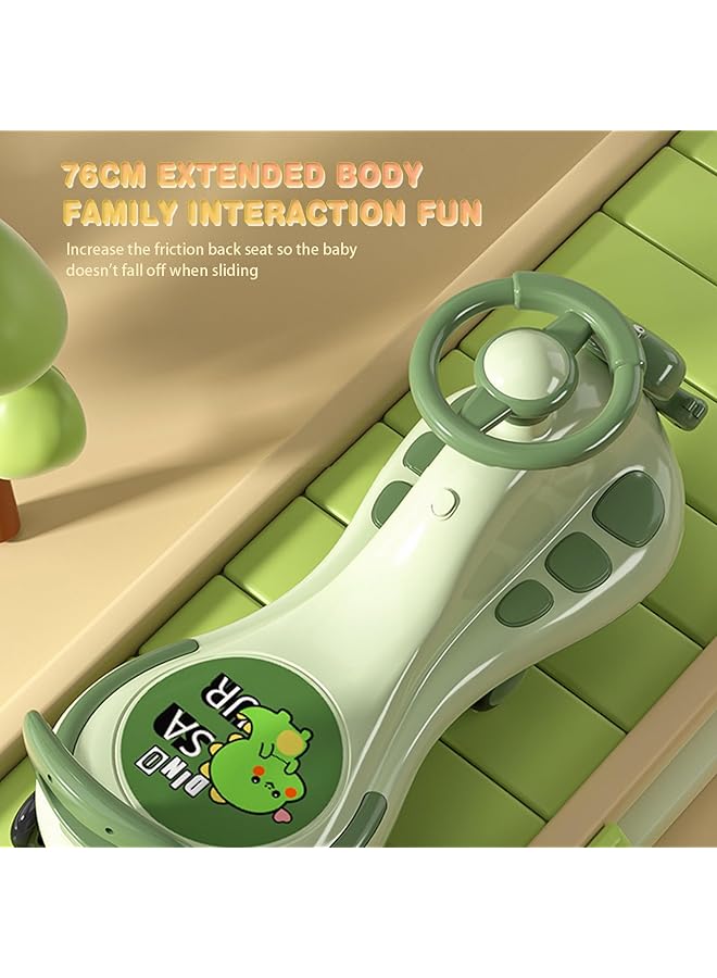 DMG TECH Ride Car For Kids Magic Swing Cars Wiggle Car With Pu Led Wheels And Music Gears Or Pedals Twist Turn Wiggle Movement To Steer Car Boys And Girls Infant Ride On Car For1 10 Years Old Gift - Image 5