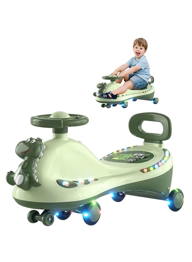 DMG TECH Ride Car For Kids Magic Swing Cars Wiggle Car With Pu Led Wheels And Music Gears Or Pedals Twist Turn Wiggle Movement To Steer Car Boys And Girls Infant Ride On Car For1 10 Years Old Gift - Image 1