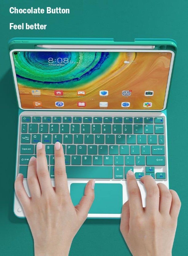 SOLARAE Cover Case for Huawei MatePad 11 2021 with Wireless Removable Bluetooth Keyboard, Trackpad - Image 2