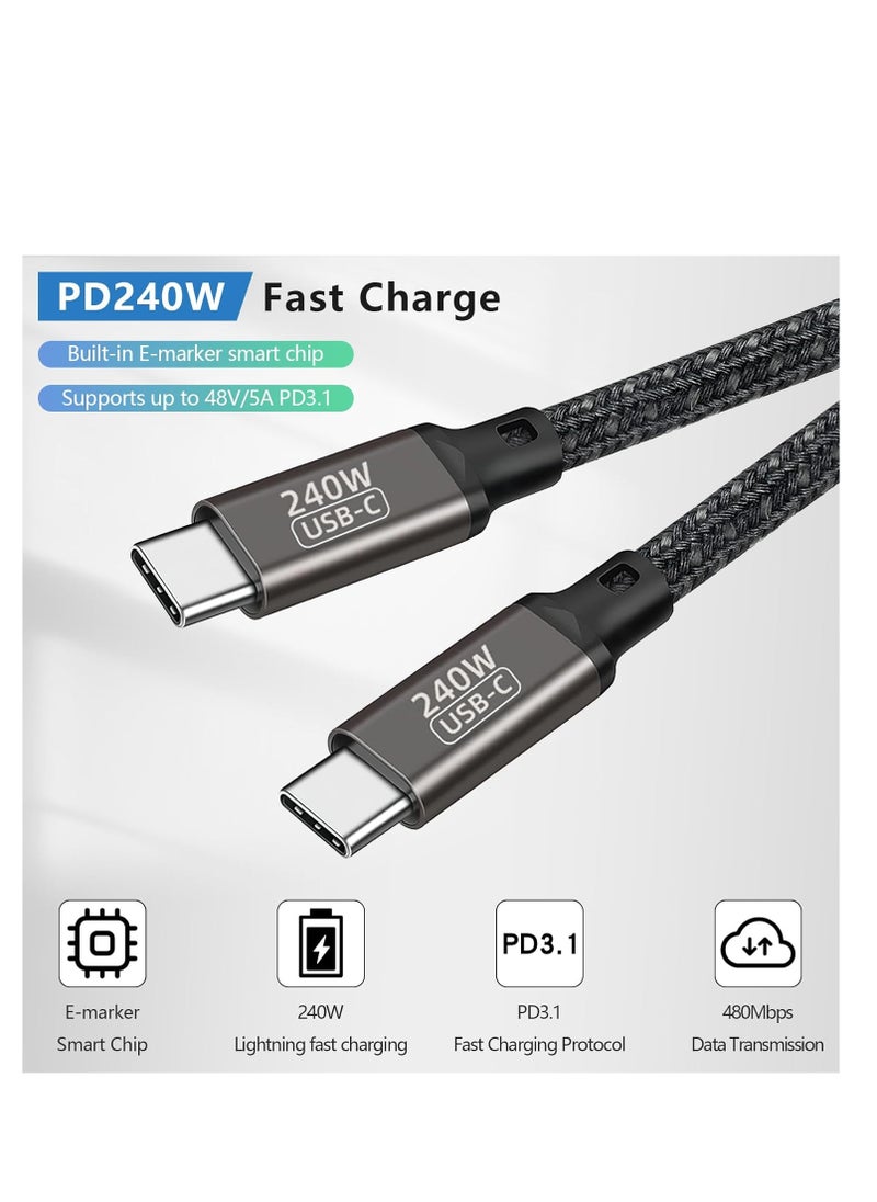 KASTWAVE - Link Cable 10 FT for Apple Vision Pro, USB-C to USB-C, PD 3.1 240W Fast Charging Cord for Vision Pro, High-Speed PC Data Transfer, Premium Apple Vision Pro Accessories, 1 Pcs - Image 1