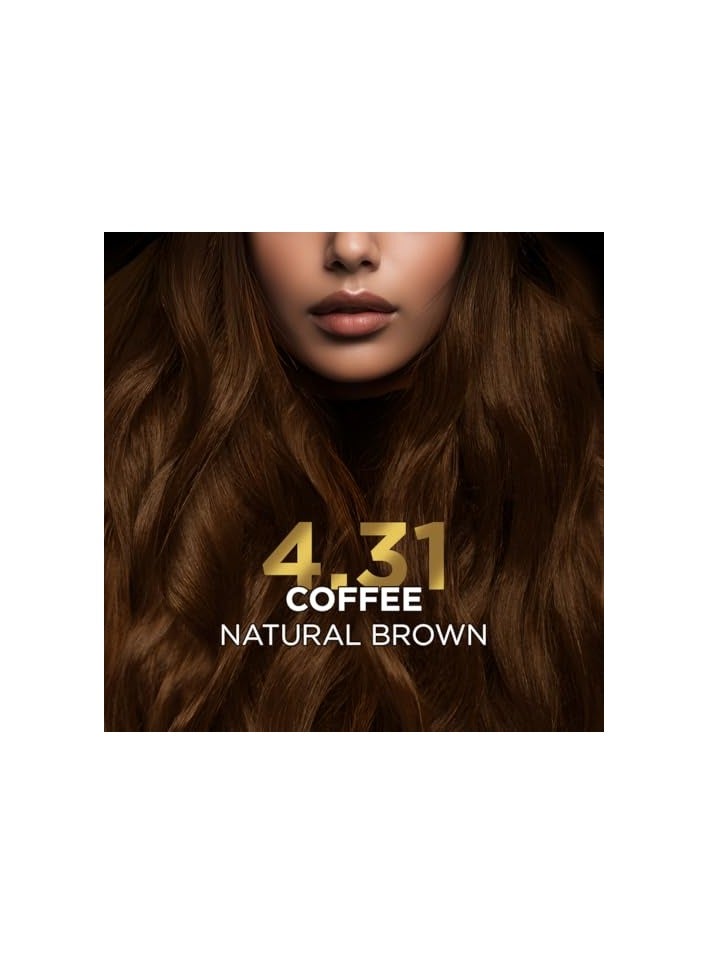 BBLUNT Salon Secret High Shine Conditioning Hair Colour With MaliPeptide BondTech™ to reduce breakage | Coffee Natural Brown 4.31 | No Ammonia 100%, Grey Coverage | Long Lasting Colour | Salon at home - Image 3