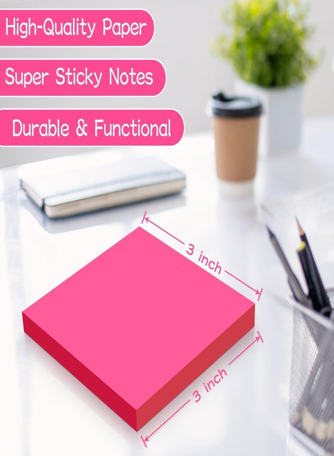 YEECOK (18 Pads) Sticky Notes 3x3 inch, Self-Stick Pads Bright Colors Sticky Note, Recyclable, Easy to Post for Home, Office, Notebook - Image 3