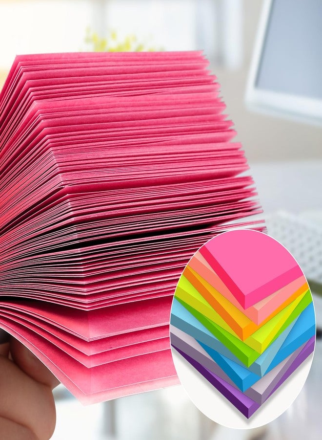 YEECOK (18 Pads) Sticky Notes 3x3 inch, Self-Stick Pads Bright Colors Sticky Note, Recyclable, Easy to Post for Home, Office, Notebook - Image 4