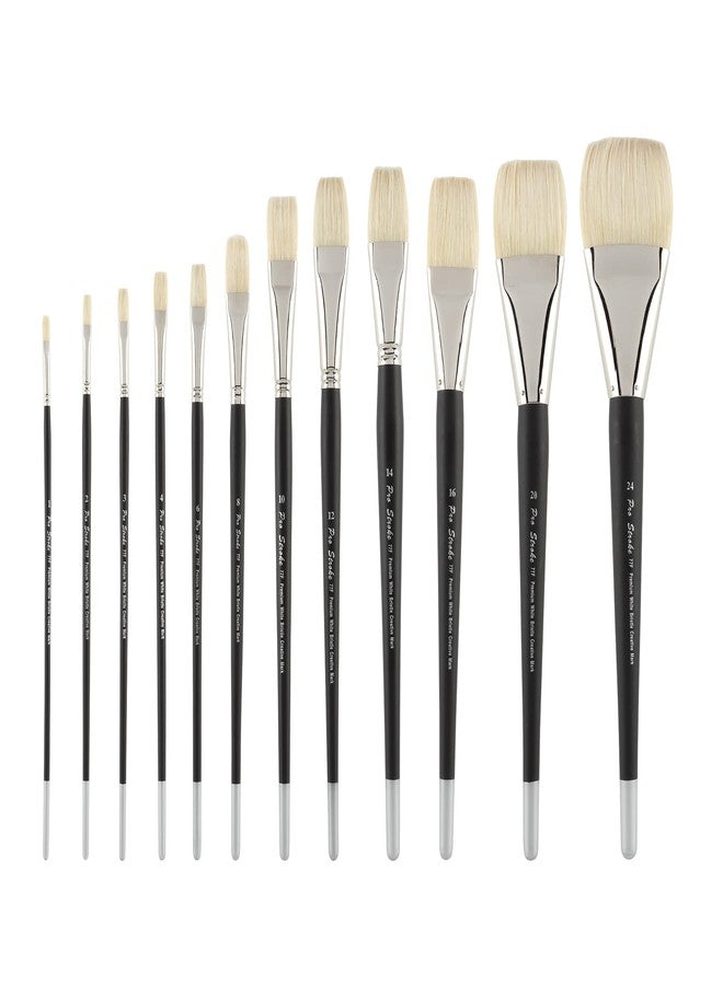 Creative Mark Pro Stroke Premium White Chungking Hog Bristle Artist Paint Brush - Flat # 2 - Natural Bristle Brush w/Great Control Suitable for Oils, Watercolors, Acrylics, Alkyds, Caseins - Image 4