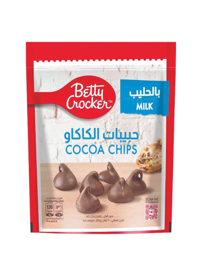 Betty Crocker Milk Chocolate Chips 200g - Image 1