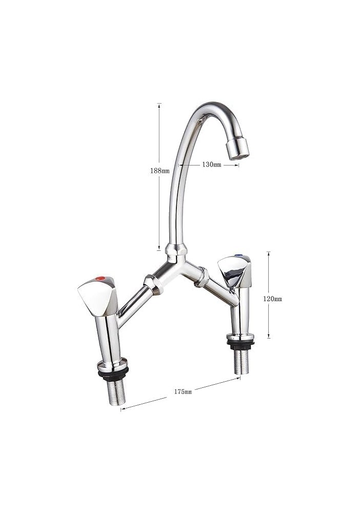 AQ AQSON AQSON Kitchen Sink & Bathroom Mixer with Rotating Spout - Image 2