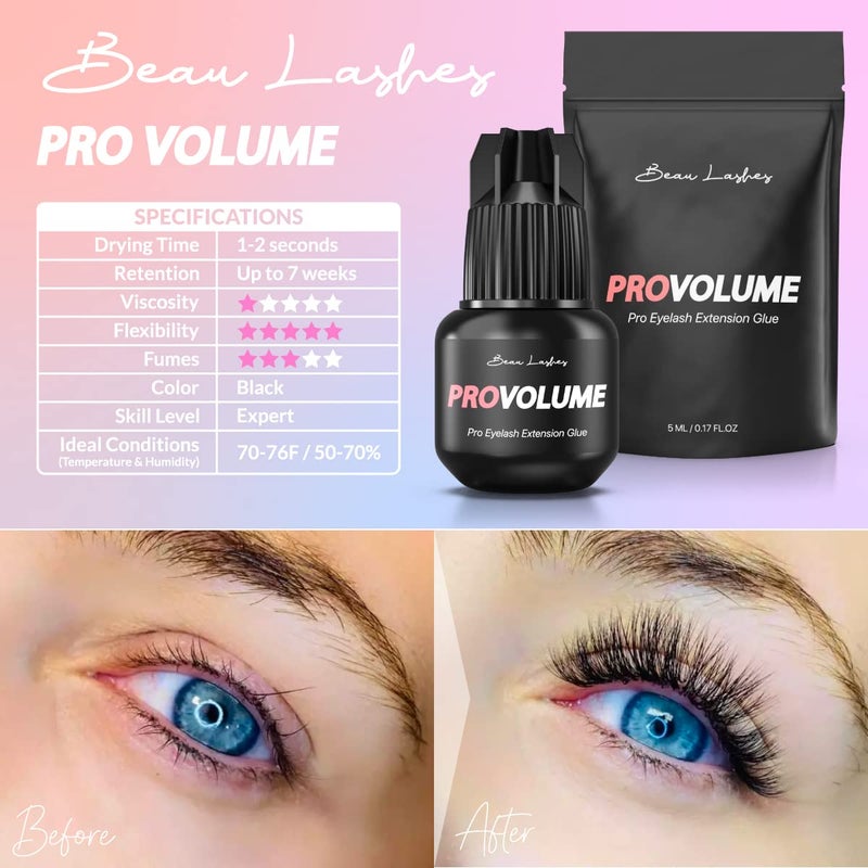 beau lashes غراء تمديد الرموش الفائق القوة للمحترفين | أقوى لاصق رموش أسود لتثبيت طويل الأمد لتمديدات الرموش الفردية شبه الدائمة | جفاف أسرع 1-2 ثانية واحتفاظ يصل إلى 7 أسابيع - Image 5