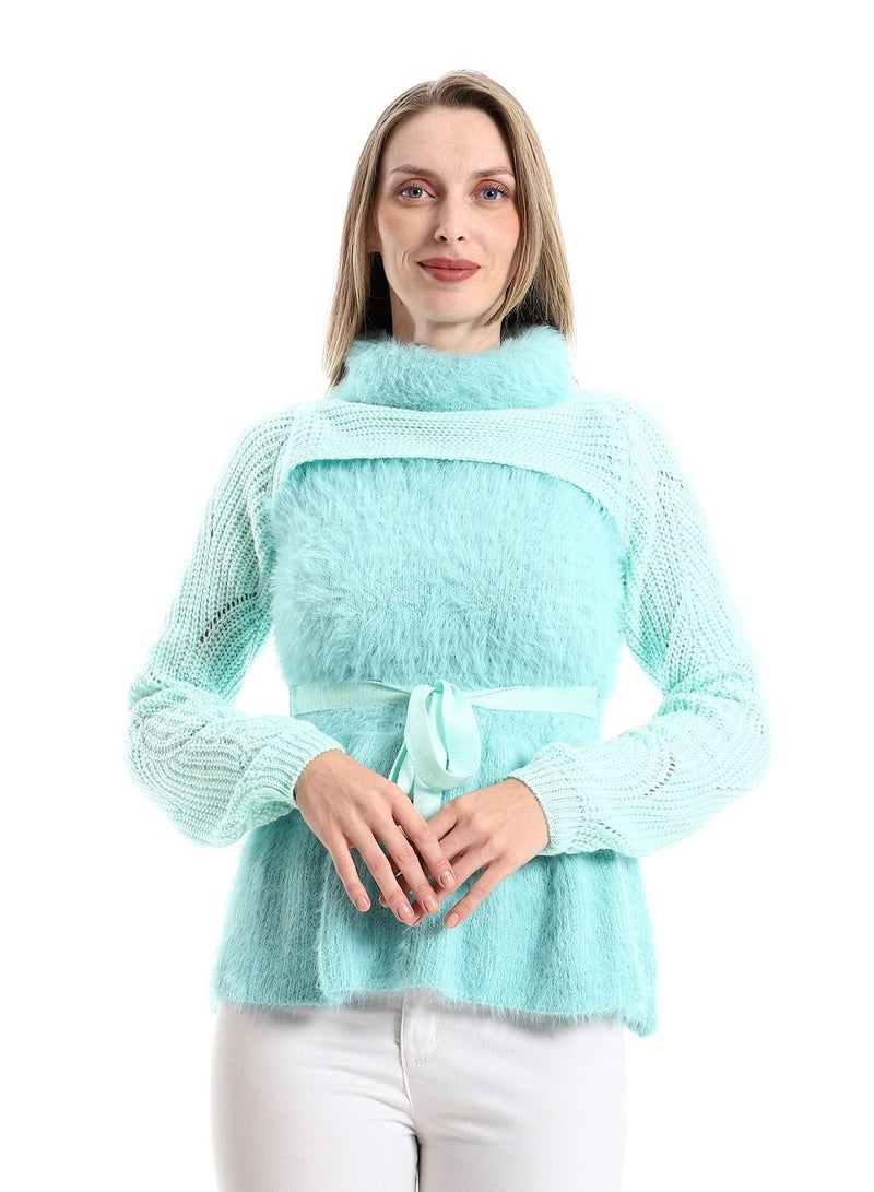 سيزار تيشرت حريمي  صوف حريمي برقبة عالية - Image 1