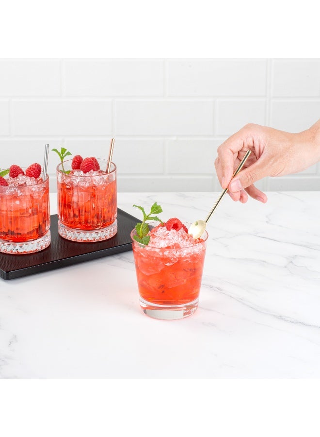 Restaurantware 5-inch Reusable Stainless Steel Drink Spoon Straw: Perfect for Bars and Restaurants - Copper Plated Julep Spoon Cocktail Straw - Rounded Design Suitable for Children - 2-CT  - Image 5