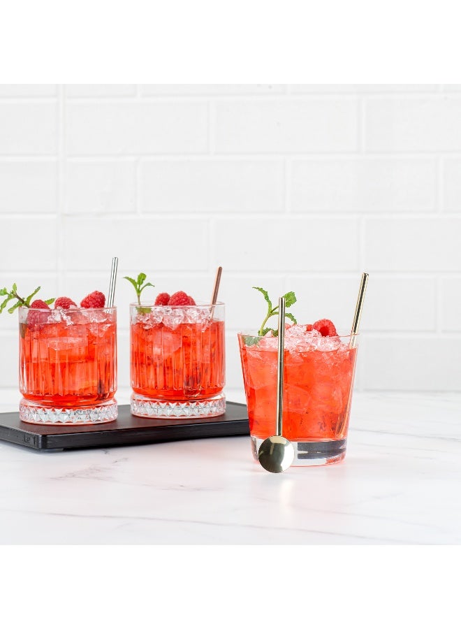 Restaurantware 5-inch Reusable Stainless Steel Drink Spoon Straw: Perfect for Bars and Restaurants - Copper Plated Julep Spoon Cocktail Straw - Rounded Design Suitable for Children - 2-CT  - Image 3