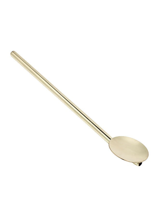 Restaurantware 5-inch Reusable Stainless Steel Drink Spoon Straw: Perfect for Bars and Restaurants - Copper Plated Julep Spoon Cocktail Straw - Rounded Design Suitable for Children - 2-CT  - Image 1