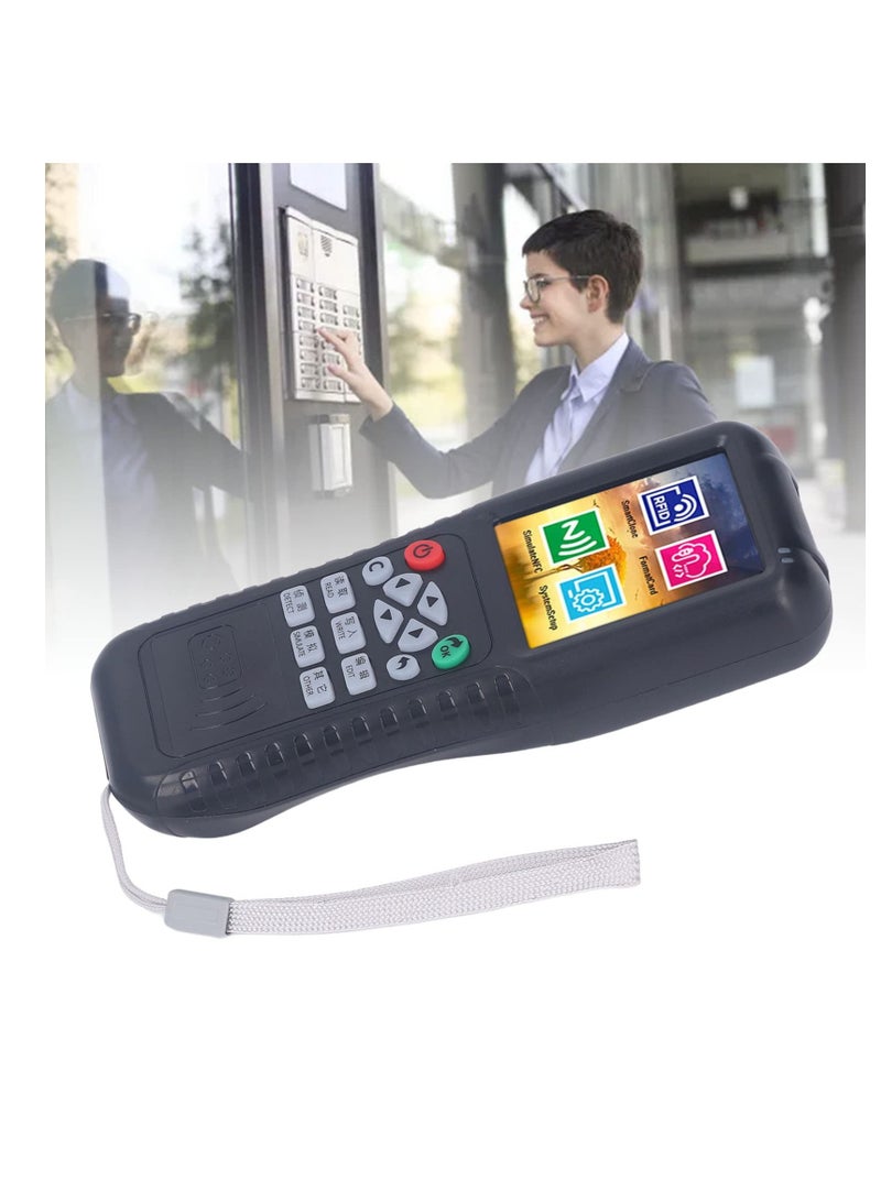 Excefore قارئ وناسخ وكاتب لبطاقات RFID NFC، وفك تشفير بطاقات IC، وناسخ مفاتيح ذكي، وقارئ بطاقات NFC، ودعم نطاق كامل لبطاقة الهوية IC، وقارئ وكاتب لبطاقات ذكية بشاشة عالية الدقة ملونة بالكامل، باللون الأسود - Image 4