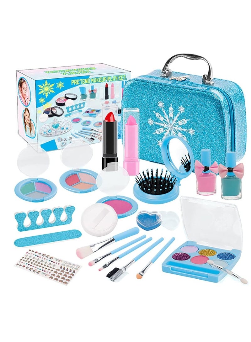 general Makeup Toys for Girls 20 Pieces Real Makeup Set Washable Makeup Kit for Girls Boys Princess Pretend Play Christmas Birthday Gift Makeup Toy for 4 5 6 7 8 9 10 Year Old Girl Safe and Non-Toxic - Image 1