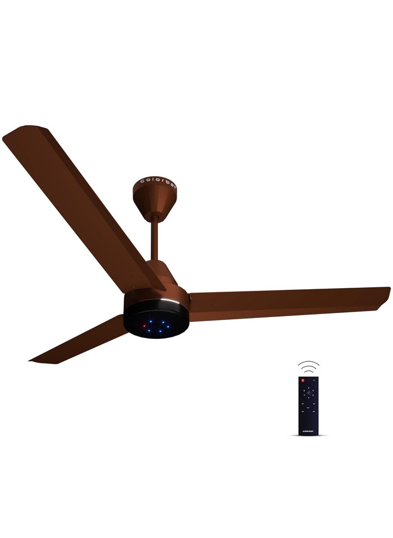 Colorbot Colorbot Stella 1200 mm BEE 5 Star Rated BLDC Ceiling Fans with Remote Control High Speed Power Saver 100 Copper Winding Reverse Mode 22 Year Warranty Cocoa Brown  - Image 1