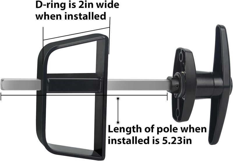 EFFIBUILD 5-1/2" T-Handle Lock kit, Shed Door Latch with 4 Keys, 5-1/2" Stem Shed T-Handle Lock Kit for Sheds Doors, Playhouses, Chicken Coops,Camper, RV, Garage Door(Black). - Image 3