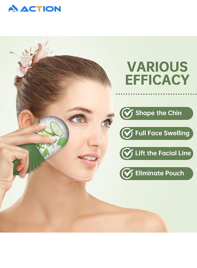 ACTION Unique Shell Shape Ice Roller for Face, Beauty Facial Massage, Glow Cube for Face, Skin Care Tools for Eye Wrinkles, Acne Puffiness Relief, Silicone Ice Stick Face Ice Mold Icing Tool(Green)  - Image 3