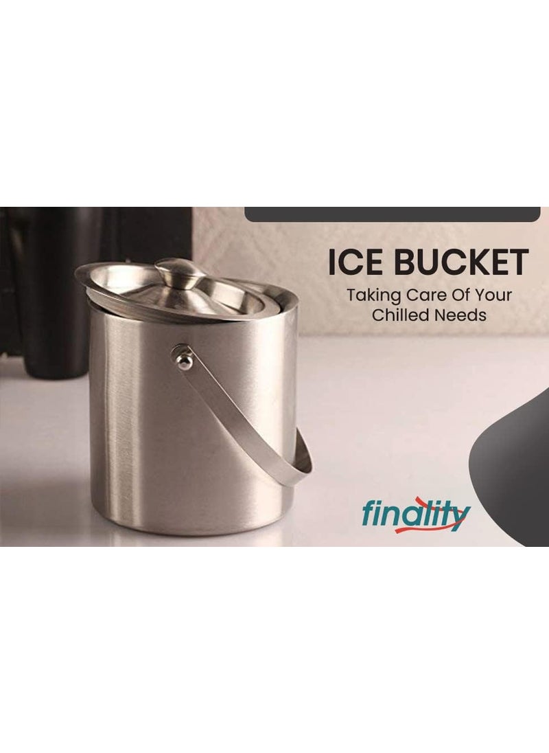 FINALITY finality Double Walled Stainless Steel Insulated Ice Bucket with Lid 1 Liter Keeps Ice Cold for Long Hrs Great bar Tools for Home and bar Accessories Mini bar Wine  - Image 5