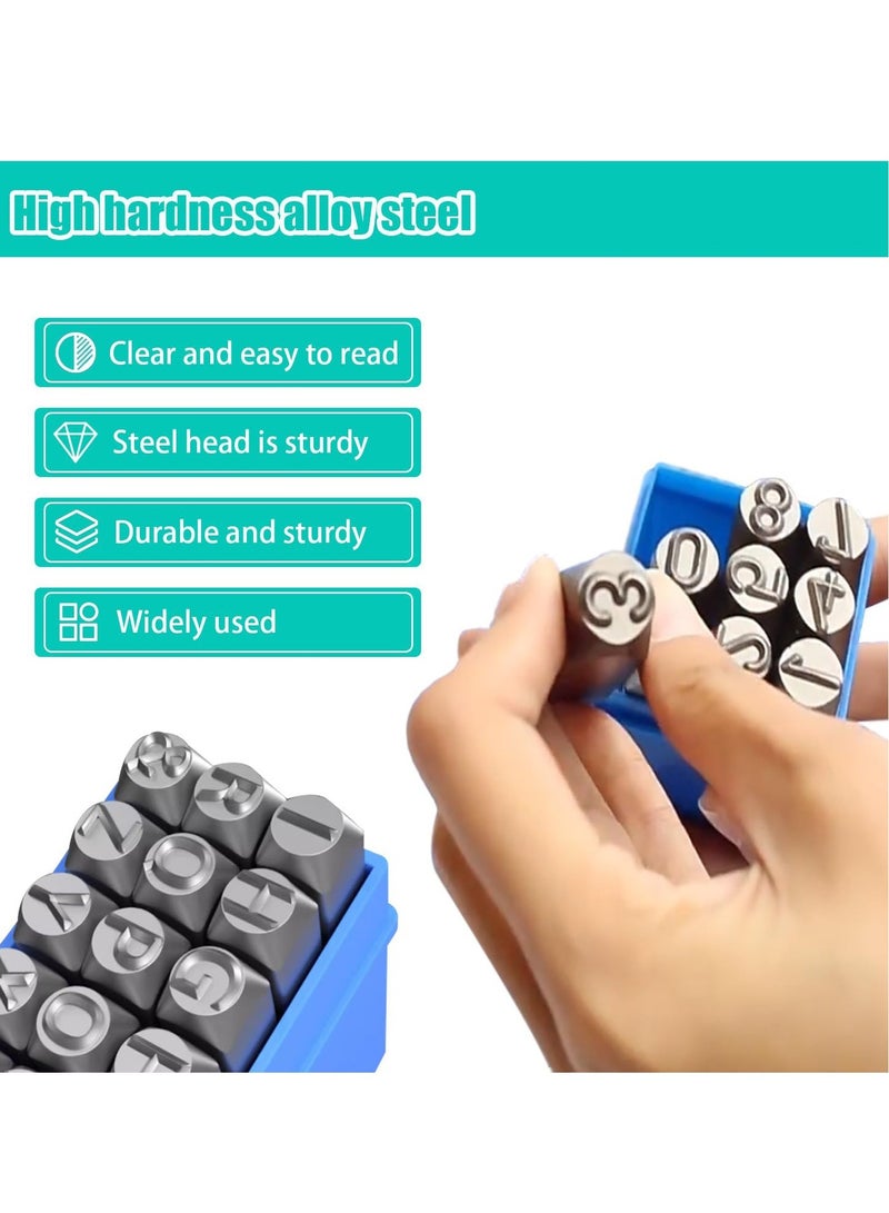 إكسفور حزم معدنية، حروف وأرقام حزمة ختم حشو المعادن، A-Z و "&" نقل 0-9 حفر أدوات للDIY الجلود والخشب والخواتم والأختام المجوهرات، حشو الصلب - 1/8 " (3 مم) - Image 5