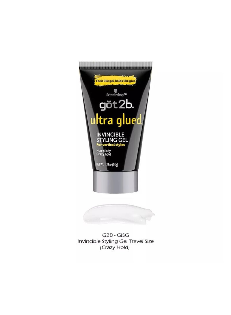 Schwarzkopf Got2b Ultra Glued Invincible Styling Hair GEL 35gm 2Pcs - Image 2