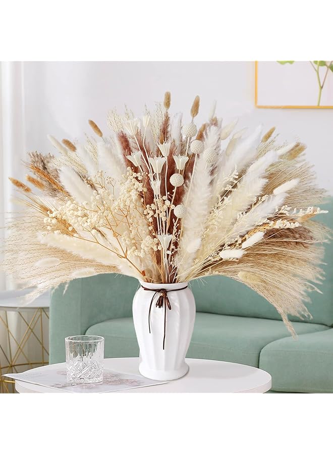 The Bros Dried Pampas Grass Decor, 17 inch Pampas Grass for Wedding DIY Table Home Christmas Party Decorations (60pcs) - Image 1