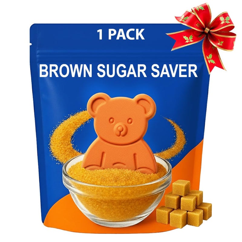 ENOLVO Brown Sugar Bear - Terra Cotta Brown Sugar Keeper to Maintain Food Moisture, Food Safe Brown Sugar Saver for Food Storage Containers, Reusable Terracotta Discs - 1 Pack - Image 1