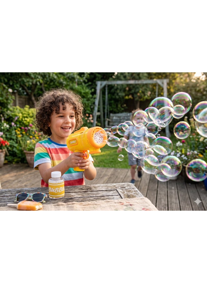 Galaxy Toys,Hole Electric Bubble Gun for Kids -Colour- Yellow - Image 4