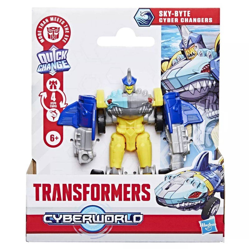 Transformers Cyberworld Sky-Byte Cyber Changers Action Figure (10 cm) - Image 1