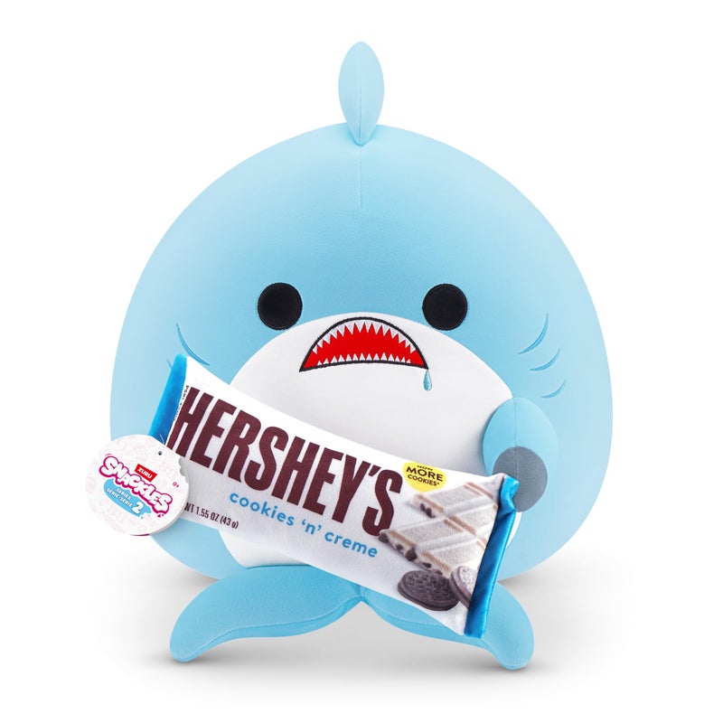 Snackles Series 2 Shark Hershey Cookies n Cream 16 Inch Plush by ZURU Ultra Soft Plush Collectible Plush with Real Licensed Brands Stuffed Animal Giftable - Image 2