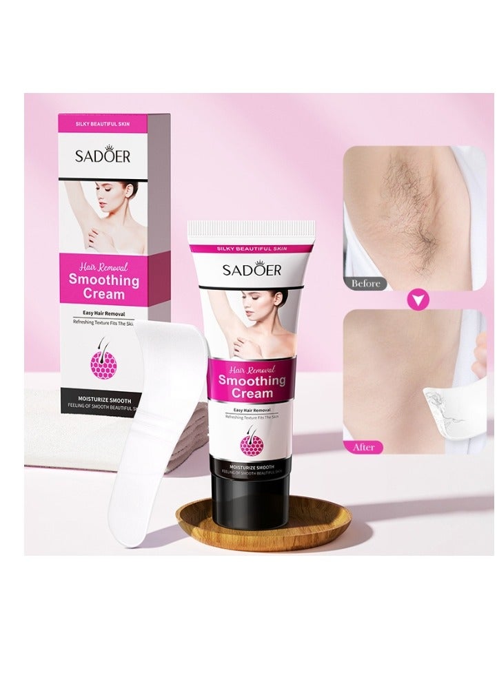SADOER Hair Removal Cream For Leg Hair, Special For Sensitive Skin, Soothing And Repairing Underarms, Hair Removal Without Leaving Traces 50g - Image 2