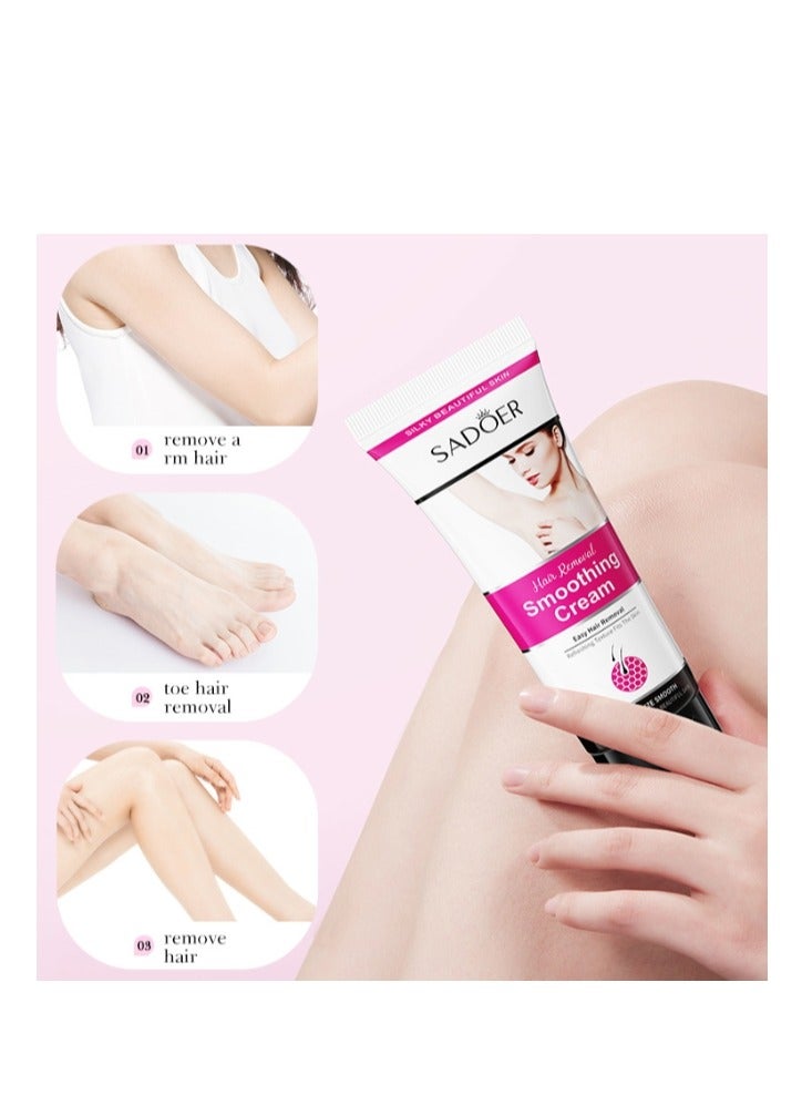 SADOER Hair Removal Cream For Leg Hair, Special For Sensitive Skin, Soothing And Repairing Underarms, Hair Removal Without Leaving Traces 50g - Image 4