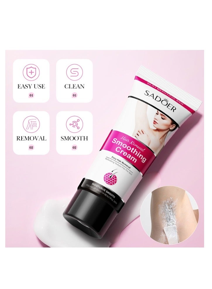 SADOER Hair Removal Cream For Leg Hair, Special For Sensitive Skin, Soothing And Repairing Underarms, Hair Removal Without Leaving Traces 50g - Image 3