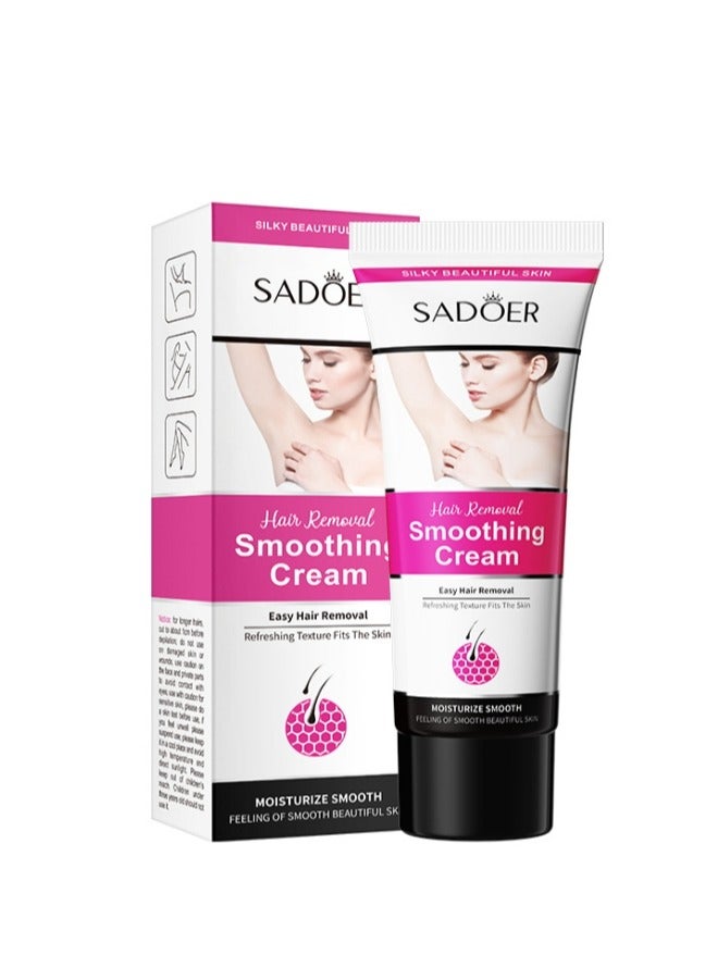 SADOER Hair Removal Cream For Leg Hair, Special For Sensitive Skin, Soothing And Repairing Underarms, Hair Removal Without Leaving Traces 50g - Image 5