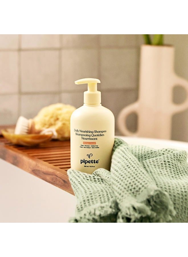 pipette Daily Nourishing Shampoo and Conditioner Duo, Clean, Tear-Free Shampoo For Kids, Detangling Conditioner For Kids, Sulfate-Free, Paraben-Free, Silicone-Free, Hypoallergenic, Non-Toxic - Image 2