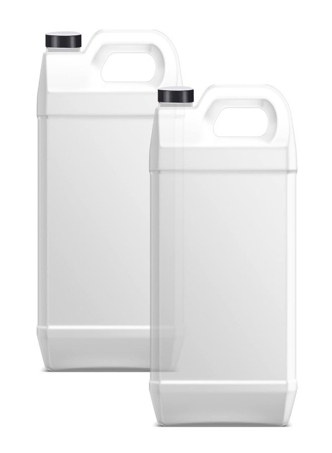 Mountain West Company 64 fl oz F-Style Jug, 2 Count, Natural-Colored Plastic Container with Lid, Storage for Liquids - Image 1